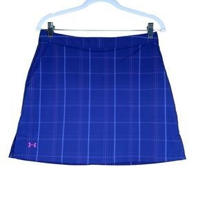 Under Armour Performance Women’s Purplish Plaid Skort No Size Tag Fits A 4 EUC